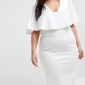 ASOS Curve Cape Plunge Bodycon Dress